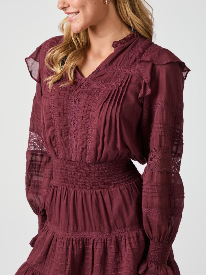 Aran S Voile Mekko Burgundy - Neo Noir - My Milou