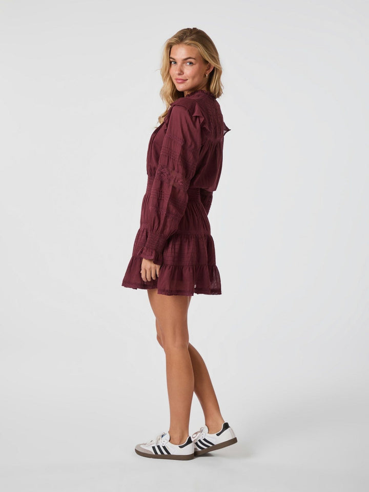 Aran S Voile Mekko Burgundy - Neo Noir - My Milou