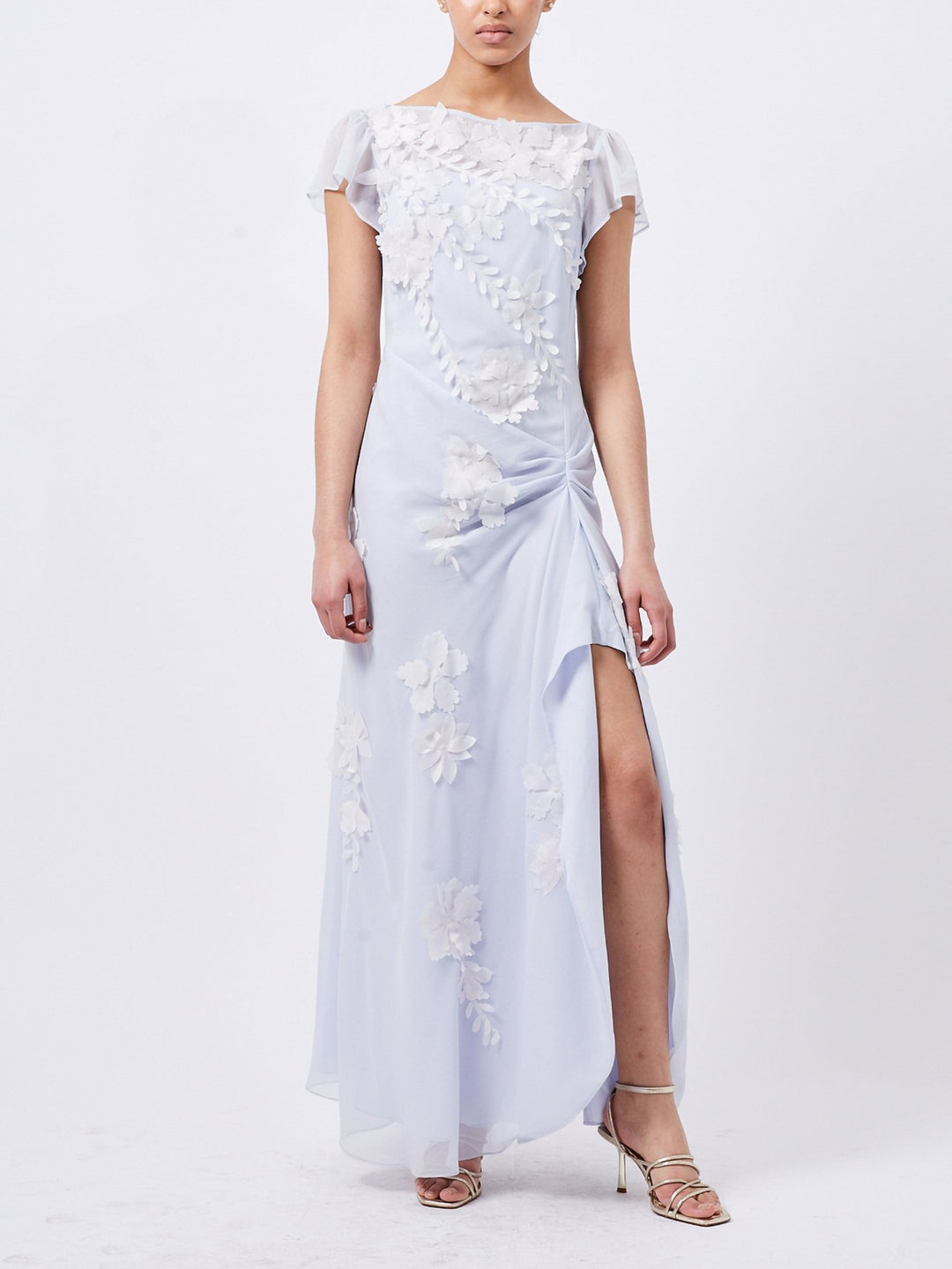 Ariana Chiffon Mekko Powder Blue - French Connection - My Milou