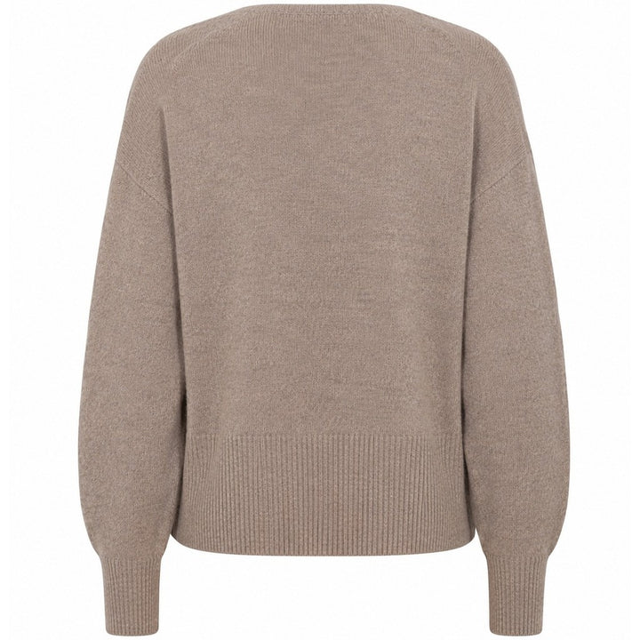 Merino Wrap Neulepusero Light Brown