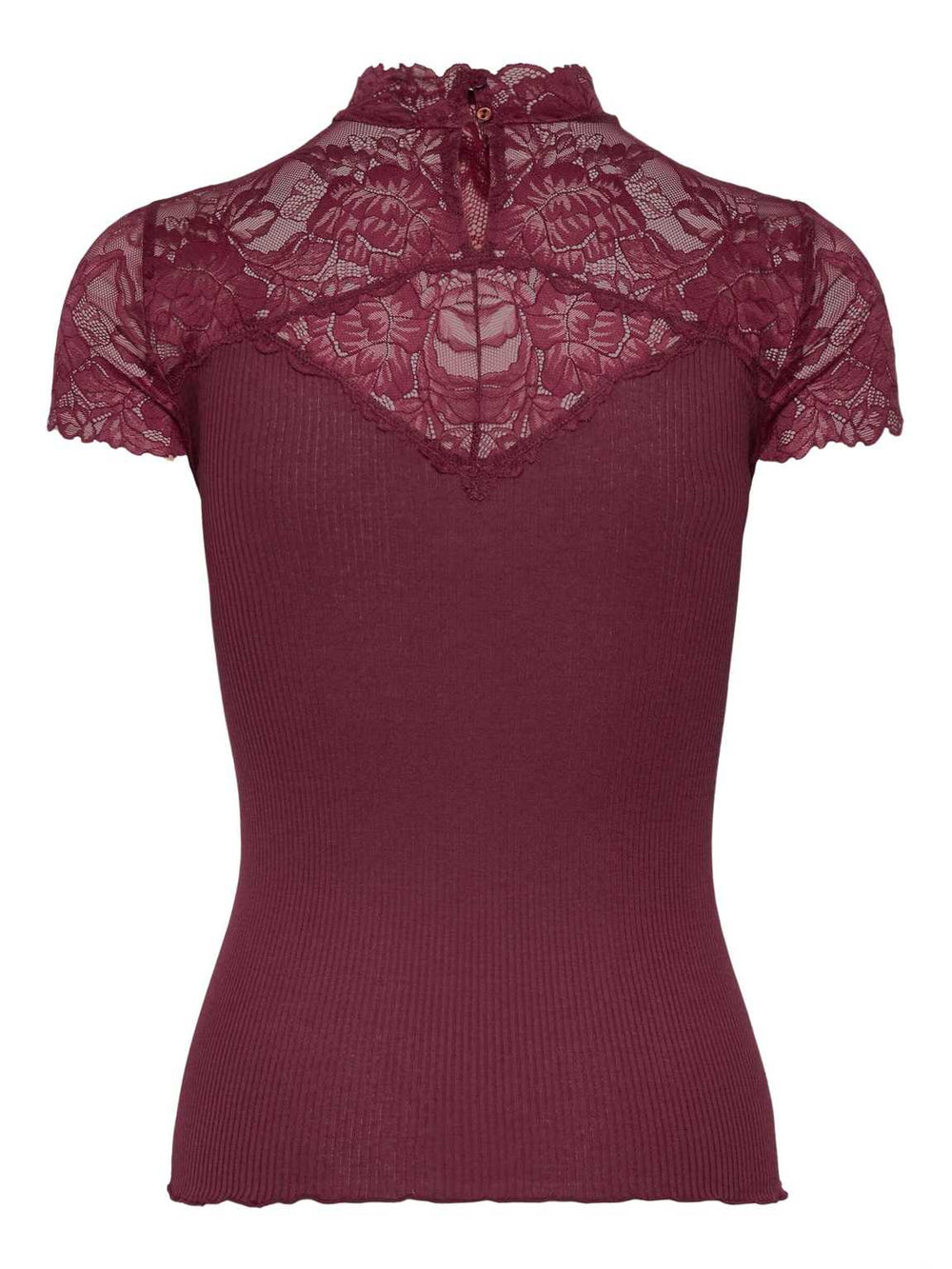 Beatha Silk Capsleeve Lace T-shirt Windsor Wine - Rosemunde - My Milou