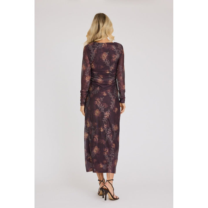 Belena L/S Mekko Brown/Sand - A-VIEW - My Milou