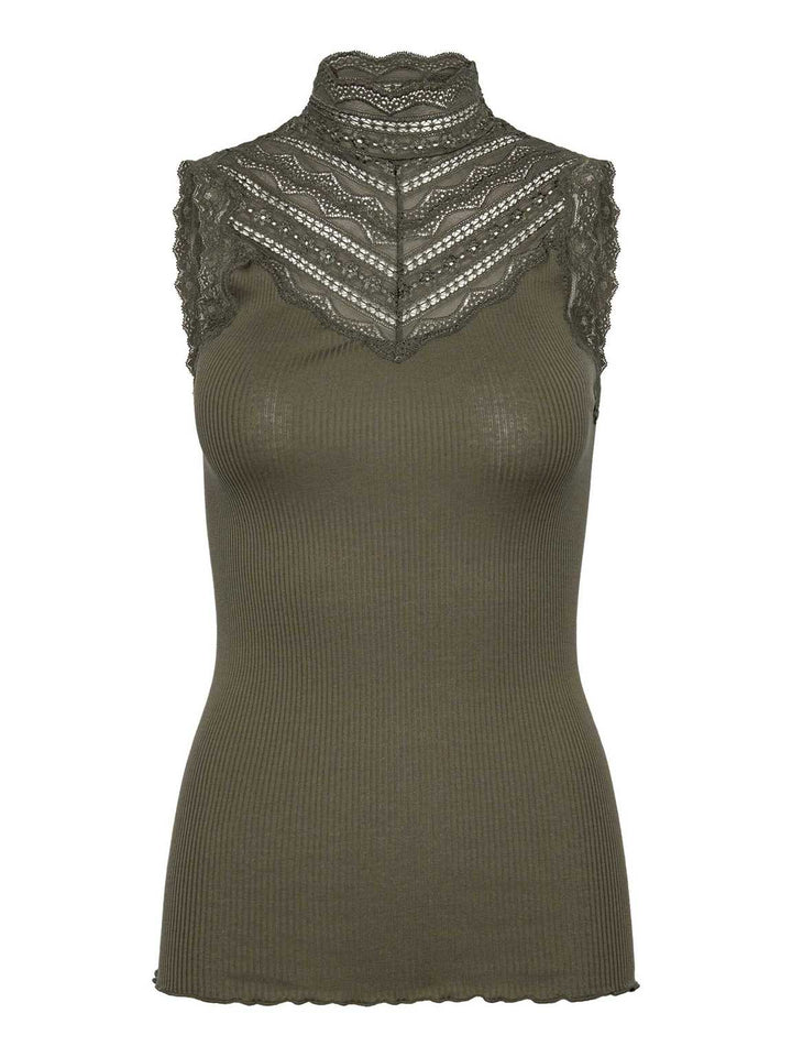 Benita Silk SL Turtleneck Lace Toppi Kalamata - Rosemunde - My Milou
