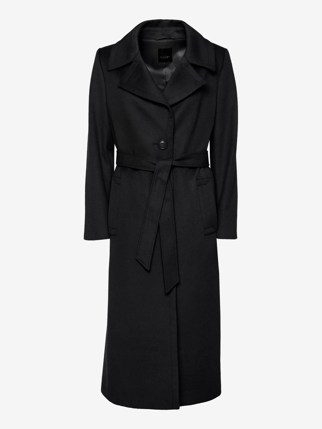 Cashmere Coat W Clareta Belt Black - Sand Copenhagen - My Milou