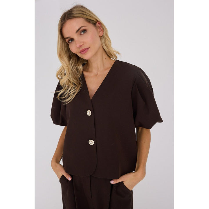 Christa Pearl Jacket Dark Brown - A-VIEW - My Milou