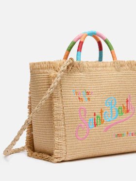 Colette Straw Effect Laukku Multicolor Logo Embroidery - SAINT BARTH - My Milou