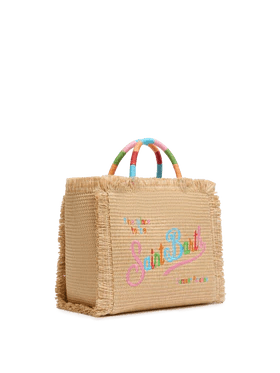 Colette Straw Effect Laukku Multicolor Logo Embroidery - SAINT BARTH - My Milou