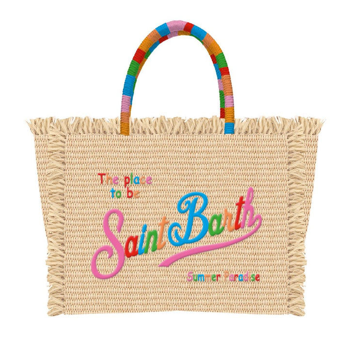 Colette Straw Effect Laukku Multicolor Logo Embroidery - SAINT BARTH - My Milou