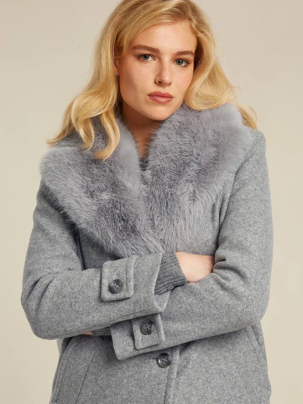 Constance Long Coat Heather Grey - Beaumont - My Milou