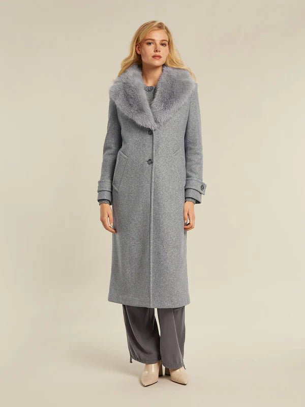 Constance Long Coat Heather Grey - Beaumont - My Milou