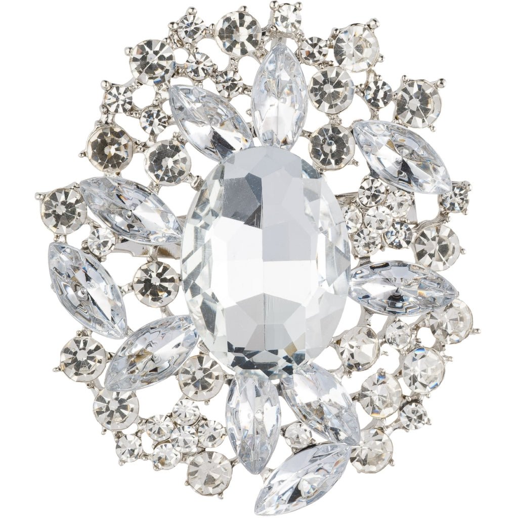 Crystal Oval Brooch Silver - DARK Department - My Milou