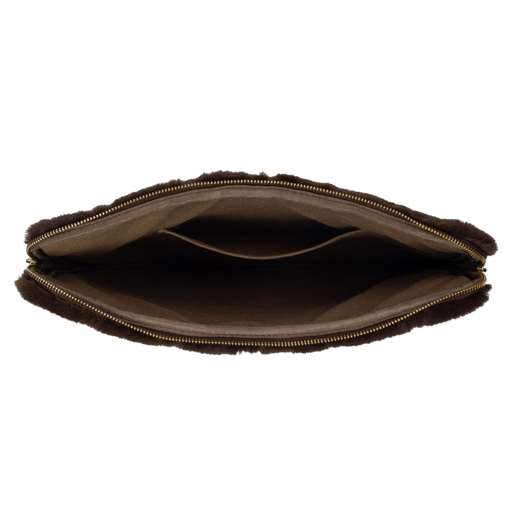DARK Department Faux Fur Quilted Mac Cover Chocolate Brown - DARK Department - My Milou