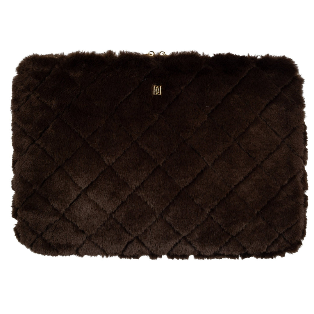DARK Department Faux Fur Quilted Mac Cover Chocolate Brown - DARK Department - My Milou