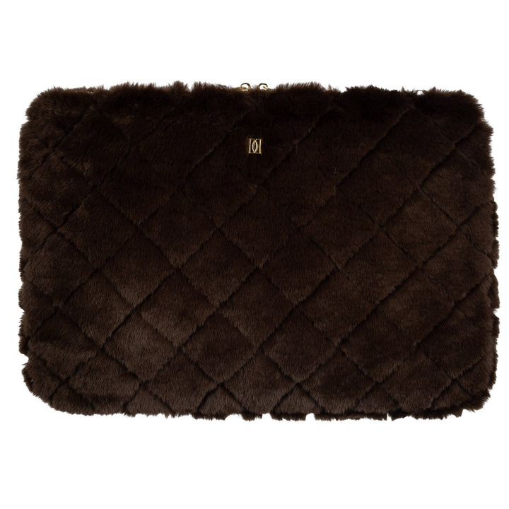 DARK Department Faux Fur Quilted Mac Cover Chocolate Brown - DARK Department - My Milou
