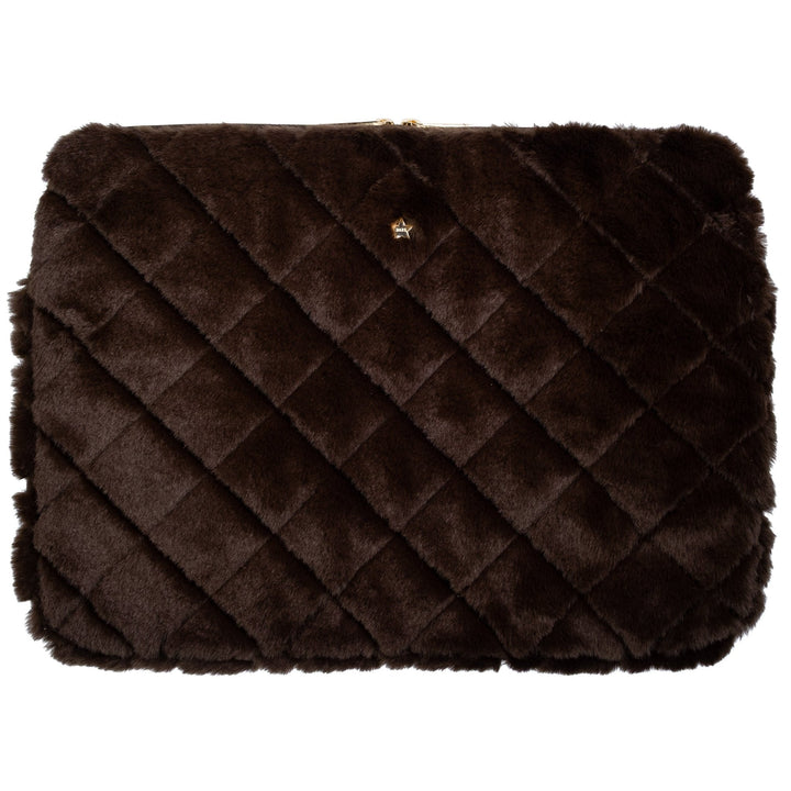 DARK Department Faux Fur Quilted Mac Cover Chocolate Brown - DARK Department - My Milou