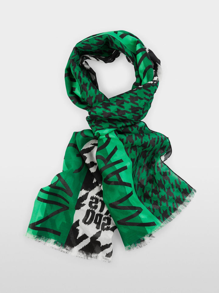 Delicate Houndstooth Scarf Black/Green - Marc Cain - My Milou