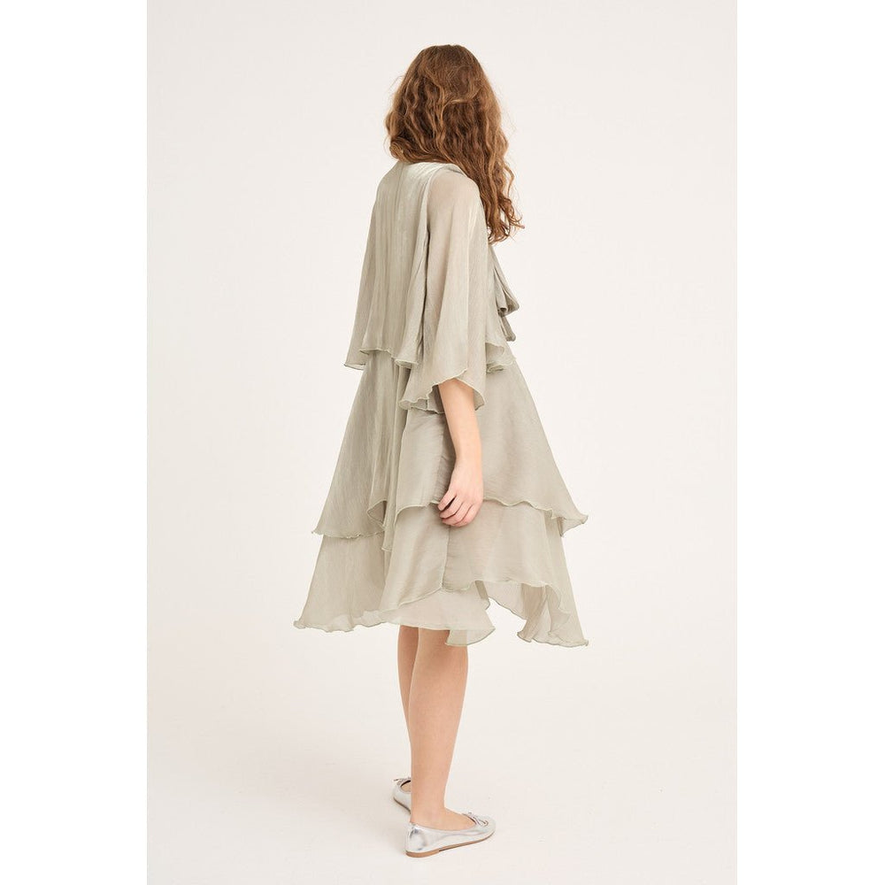 Demi 3/4 - hihainen Mekko Pale Green - A - VIEW - My Milou