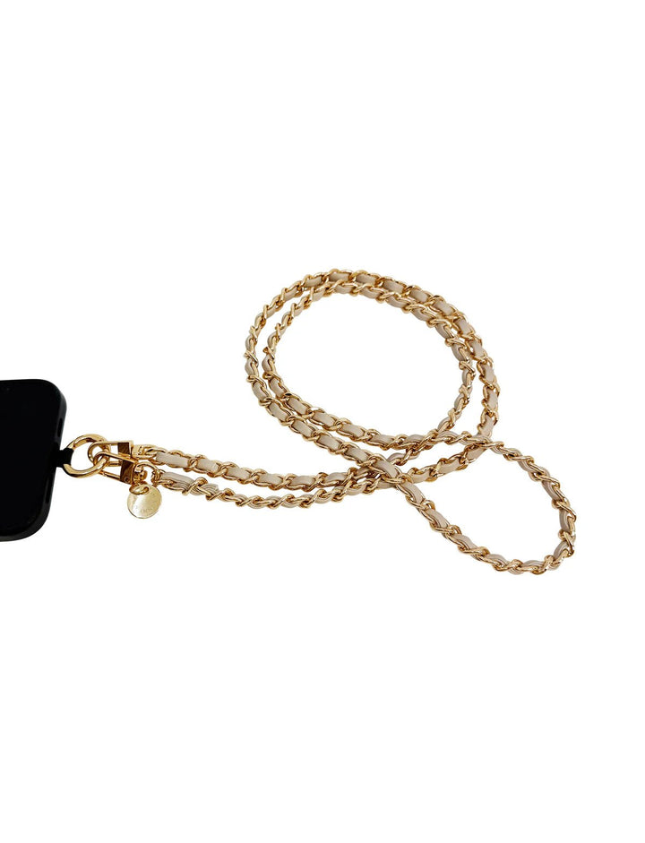 Dolores Chain Puhelinhihna Light Beige Gold - IN SUNNY MOOD - My Milou