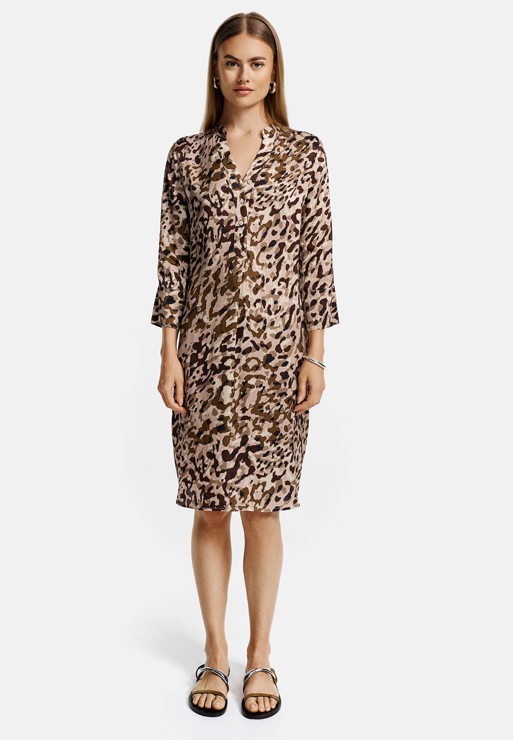 Ecovero Satin Midi Mekko Brown - CATNOIR - My Milou