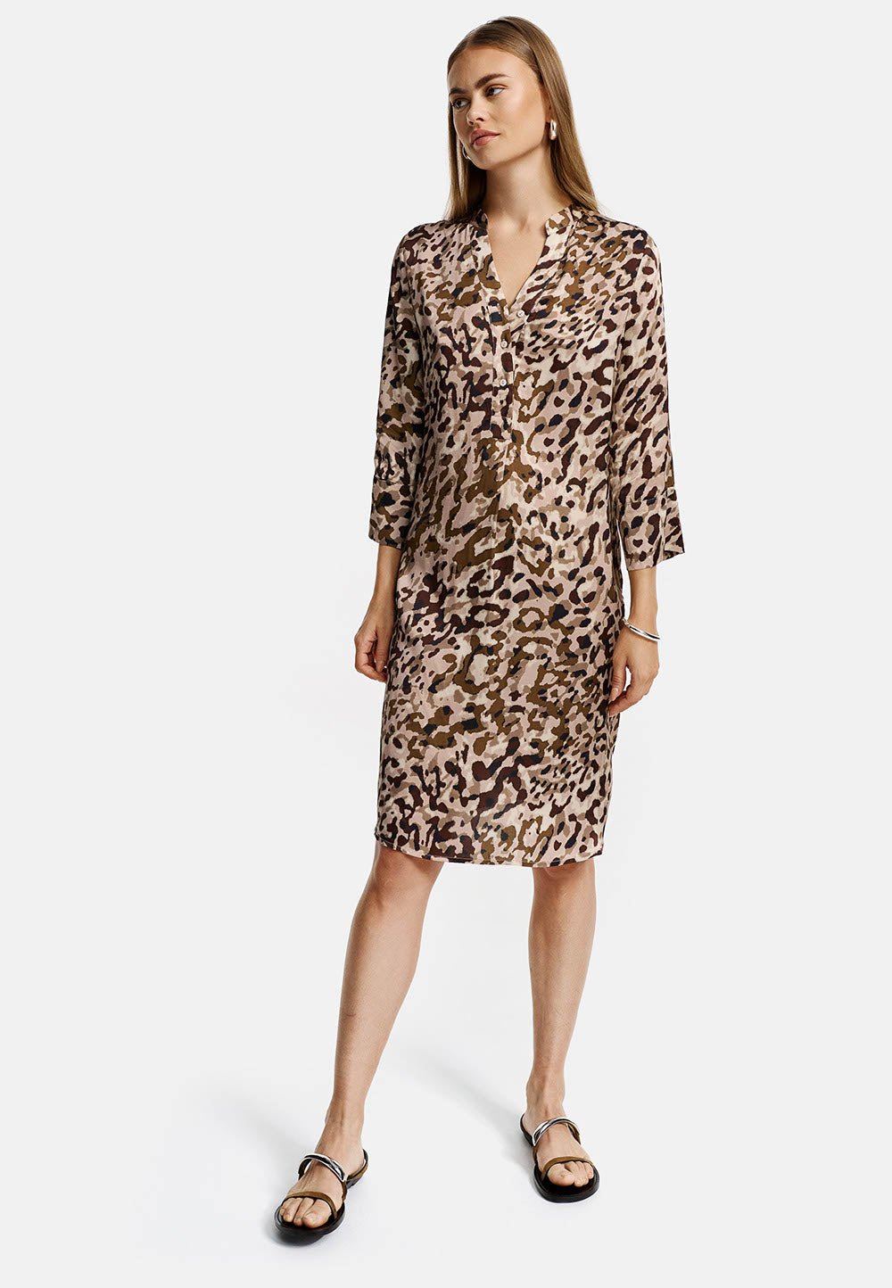 Ecovero Satin Midi Mekko Brown - CATNOIR - My Milou