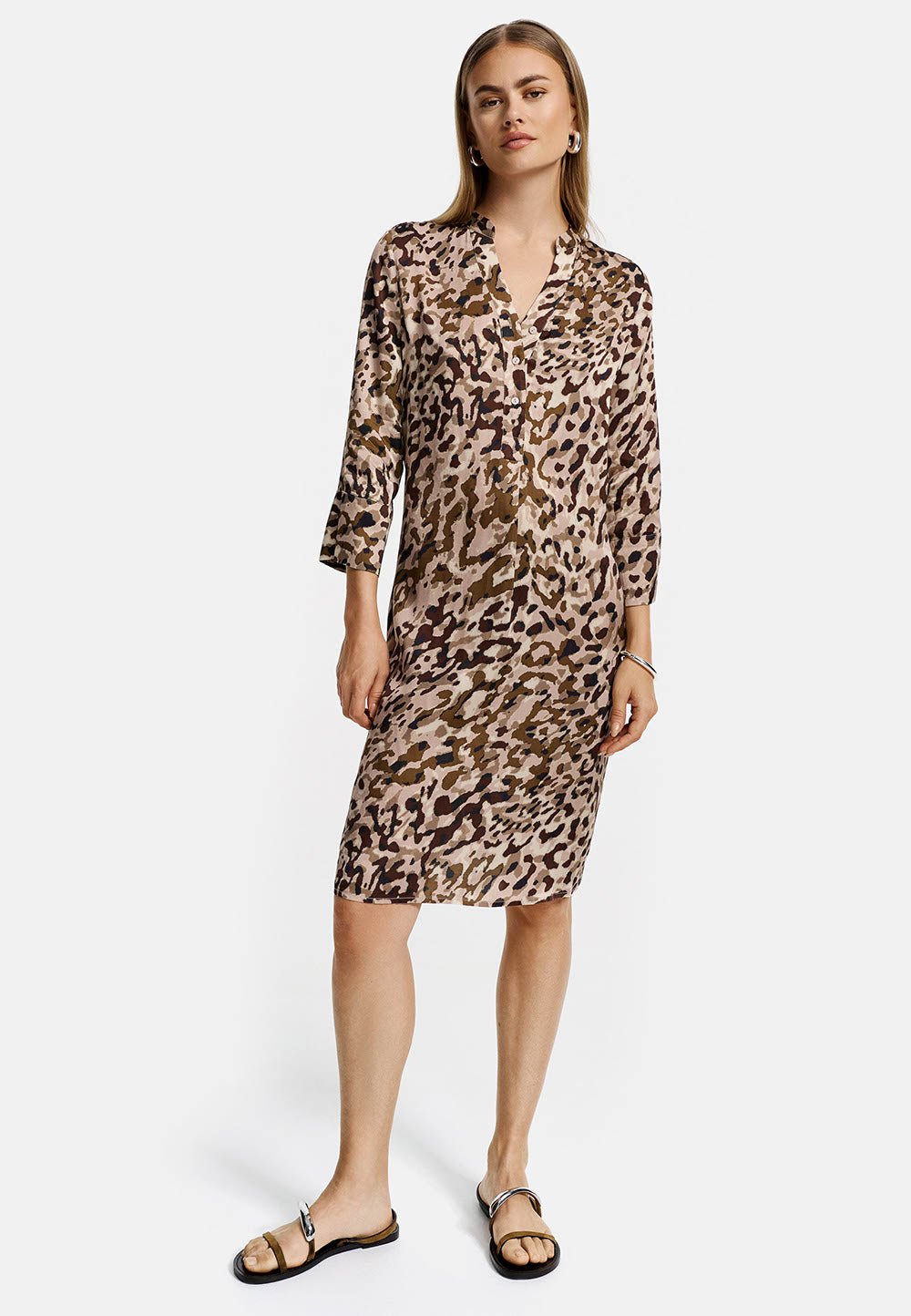 Ecovero Satin Midi Mekko Brown - CATNOIR - My Milou