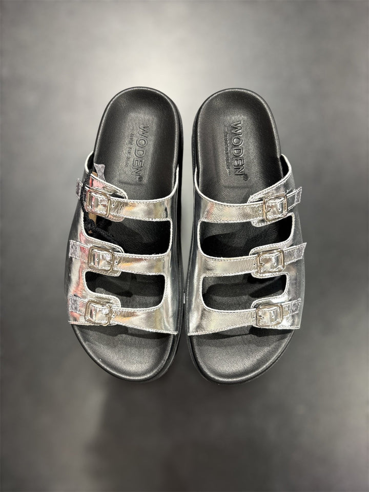 Ellen Sandaali Metallic Silver - Woden - My Milou
