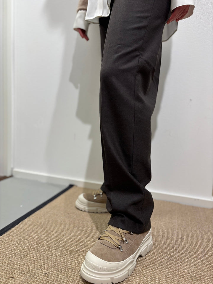 Elyssa Housut Chocolate Melange - Cambio - My Milou