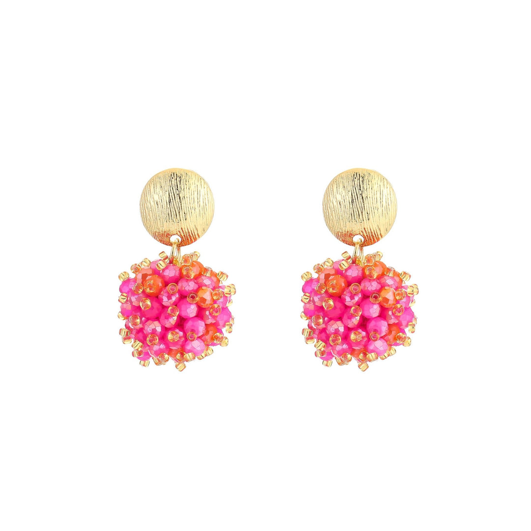 Facet Valentine Pallokorvakorut Pink/Orange - Sansira Jewelry - My Milou