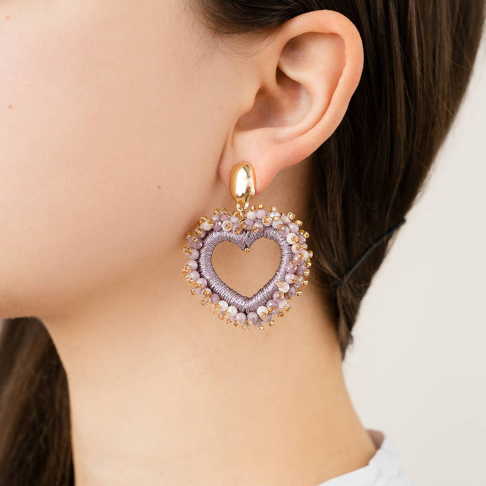 Facet Valentine Sydänkorvakorut Lavender - Sansira Jewelry - My Milou