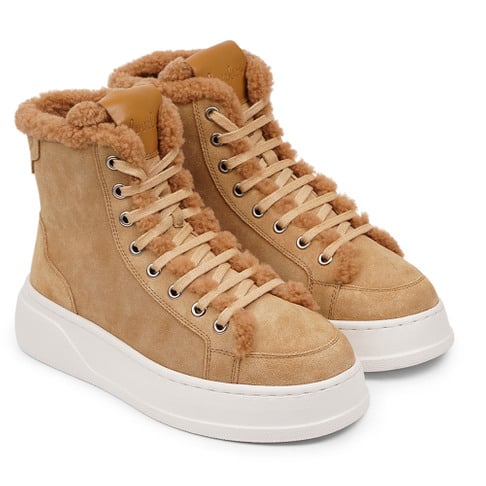 Fajardo Shearling High Sneaker Warm Taupe - Lovelies Studio - My Milou