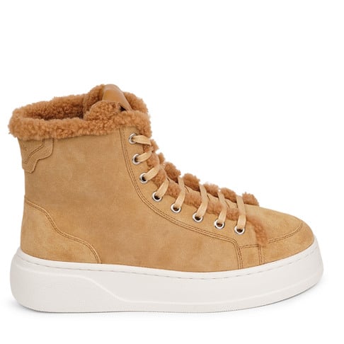 Fajardo Shearling High Sneaker Warm Taupe - Lovelies Studio - My Milou