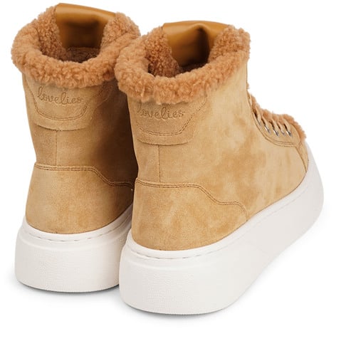 Fajardo Shearling High Sneaker Warm Taupe - Lovelies Studio - My Milou