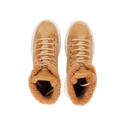 Fajardo Shearling High Sneaker Warm Taupe - Lovelies Studio - My Milou