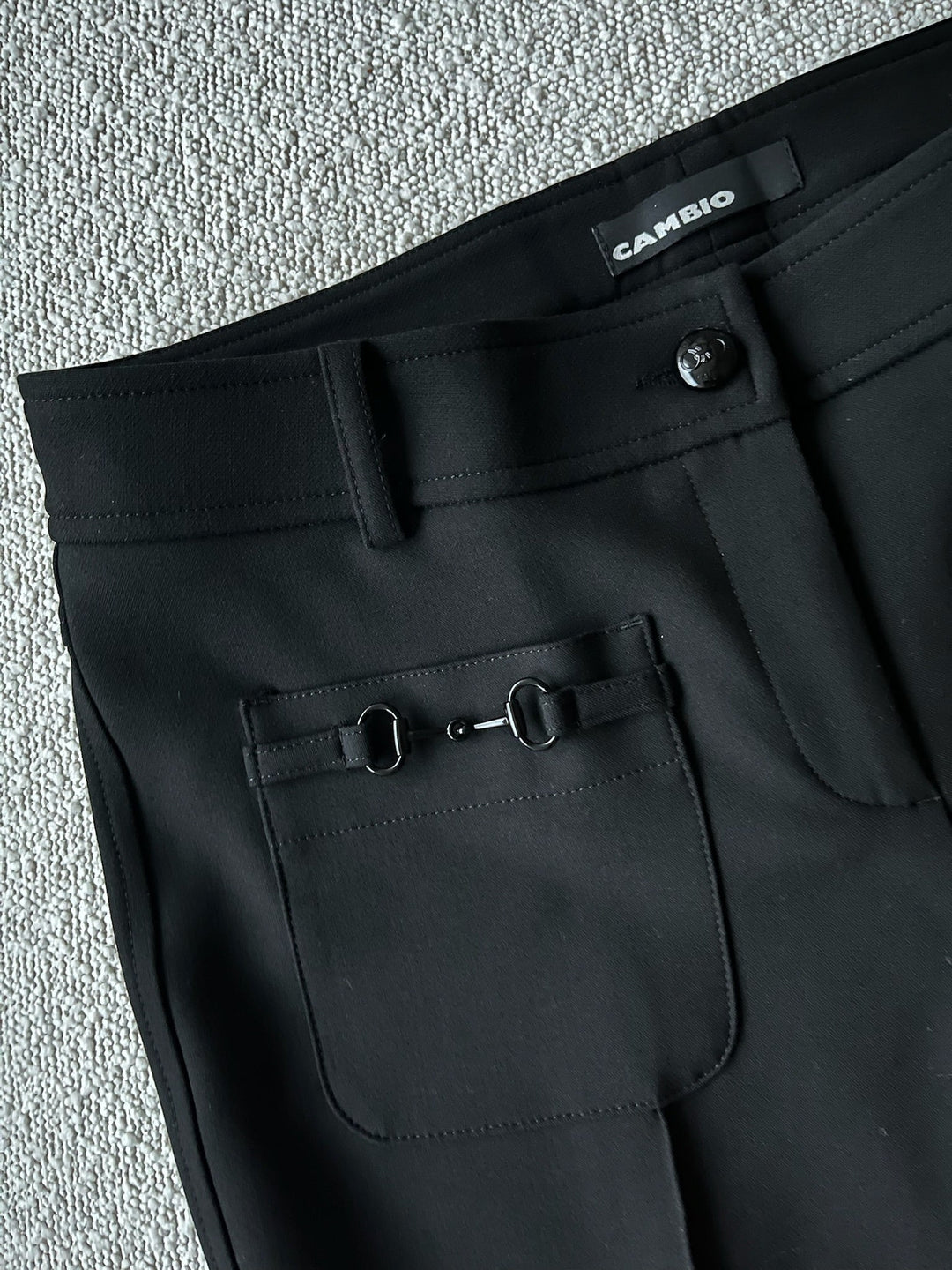 Farah Patched Pocket Housut Black - Cambio - My Milou