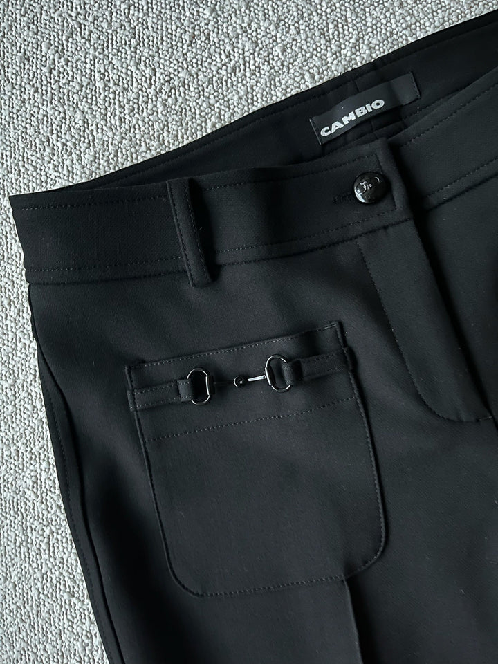 Farah Patched Pocket Housut Black - Cambio - My Milou