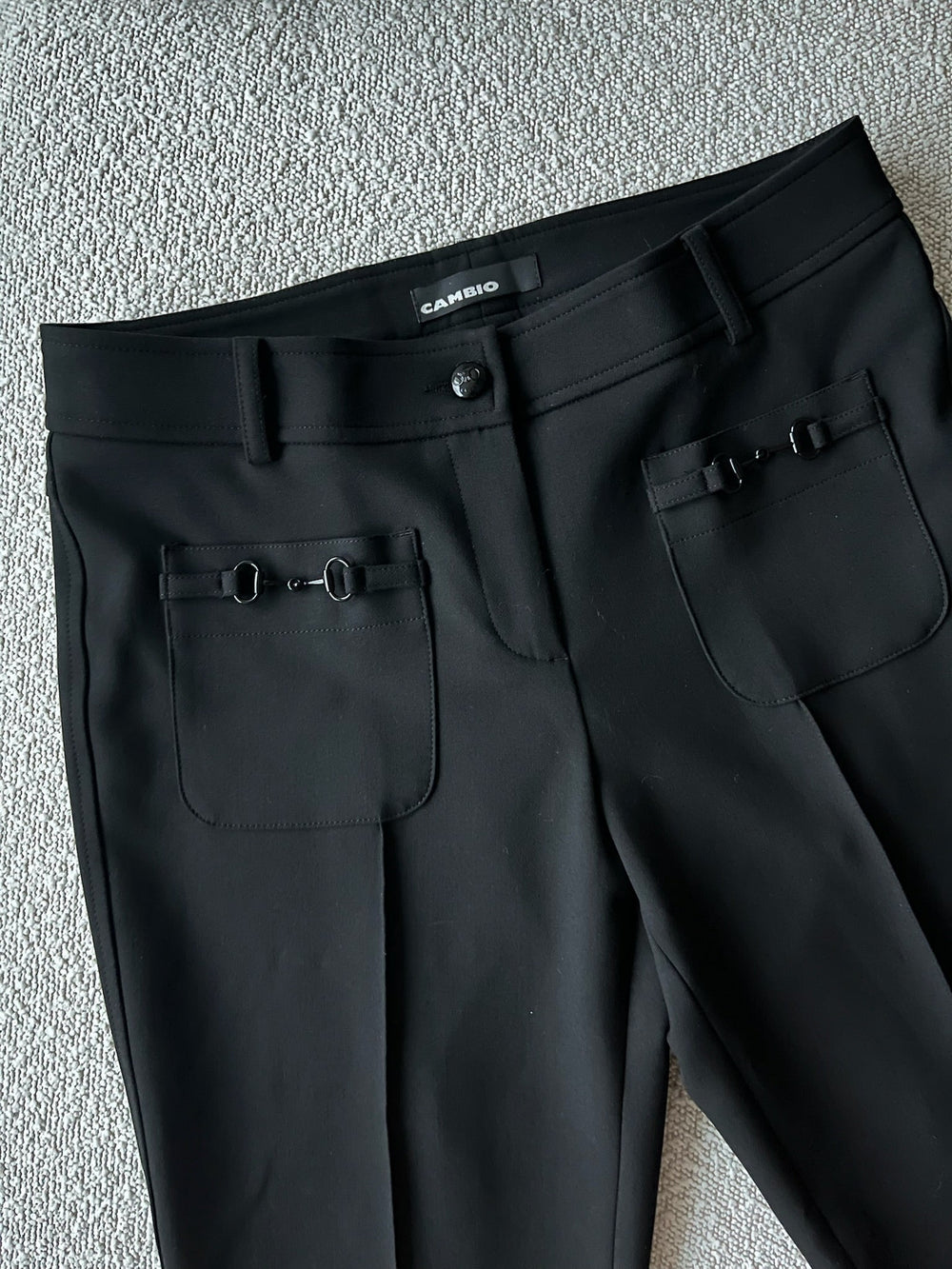 Farah Patched Pocket Housut Black - Cambio - My Milou