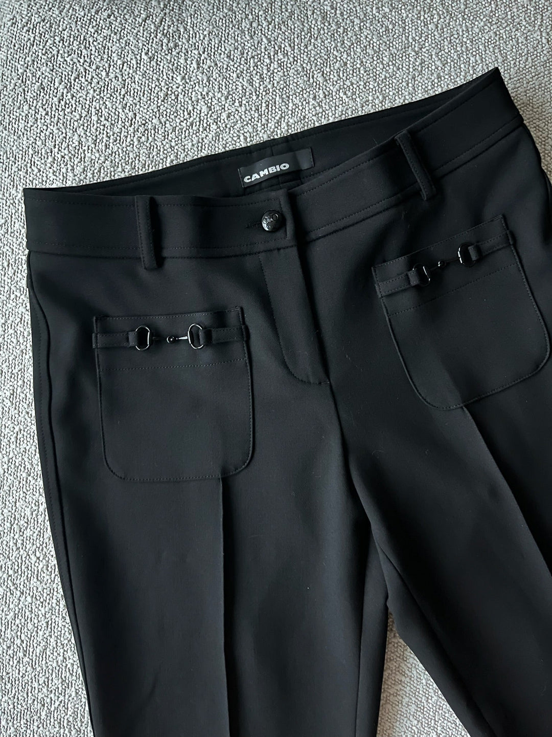 Farah Patched Pocket Housut Black - Cambio - My Milou