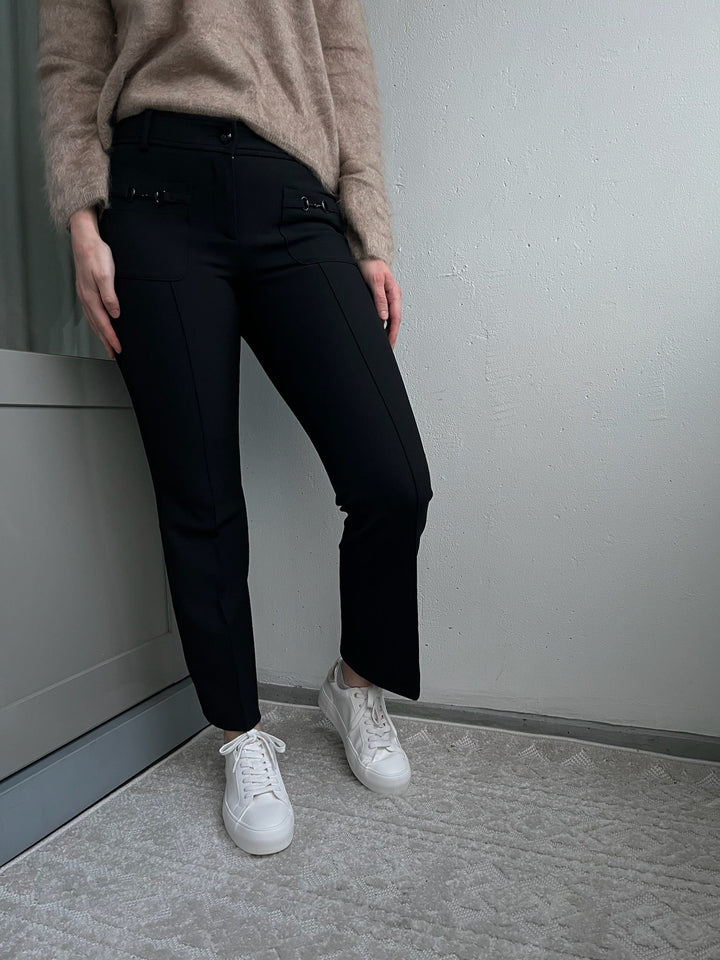 Farah Patched Pocket Housut Black - Cambio - My Milou