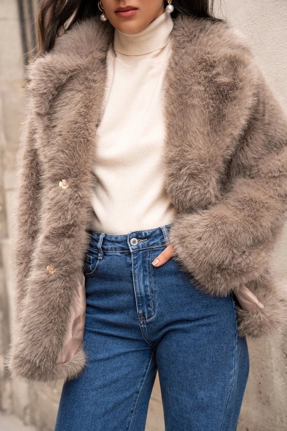 Faux Fur Takki Taupe One Size - CHOKLATE PARIS - My Milou