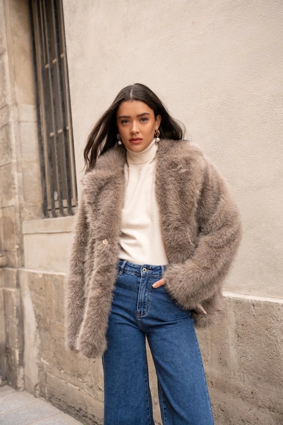 Faux Fur Takki Taupe One Size - CHOKLATE PARIS - My Milou