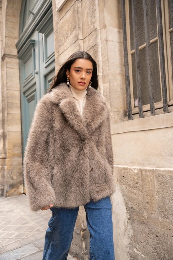 Faux Fur Takki Taupe One Size - CHOKLATE PARIS - My Milou