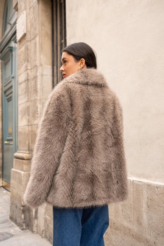 Faux Fur Takki Taupe One Size - CHOKLATE PARIS - My Milou