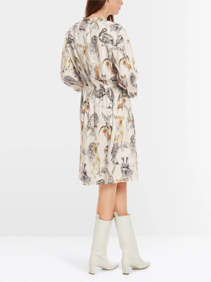 Fitted Mini Dress With Print Smoke - Marc Cain - My Milou