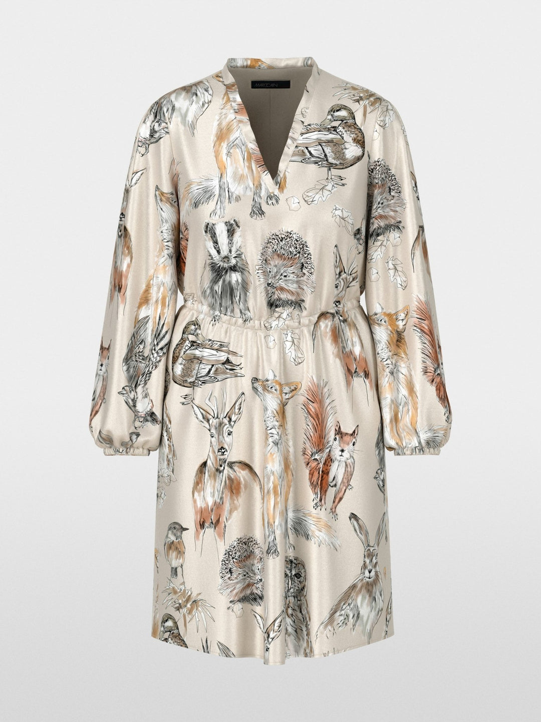 Fitted Mini Dress With Print Smoke - Marc Cain - My Milou