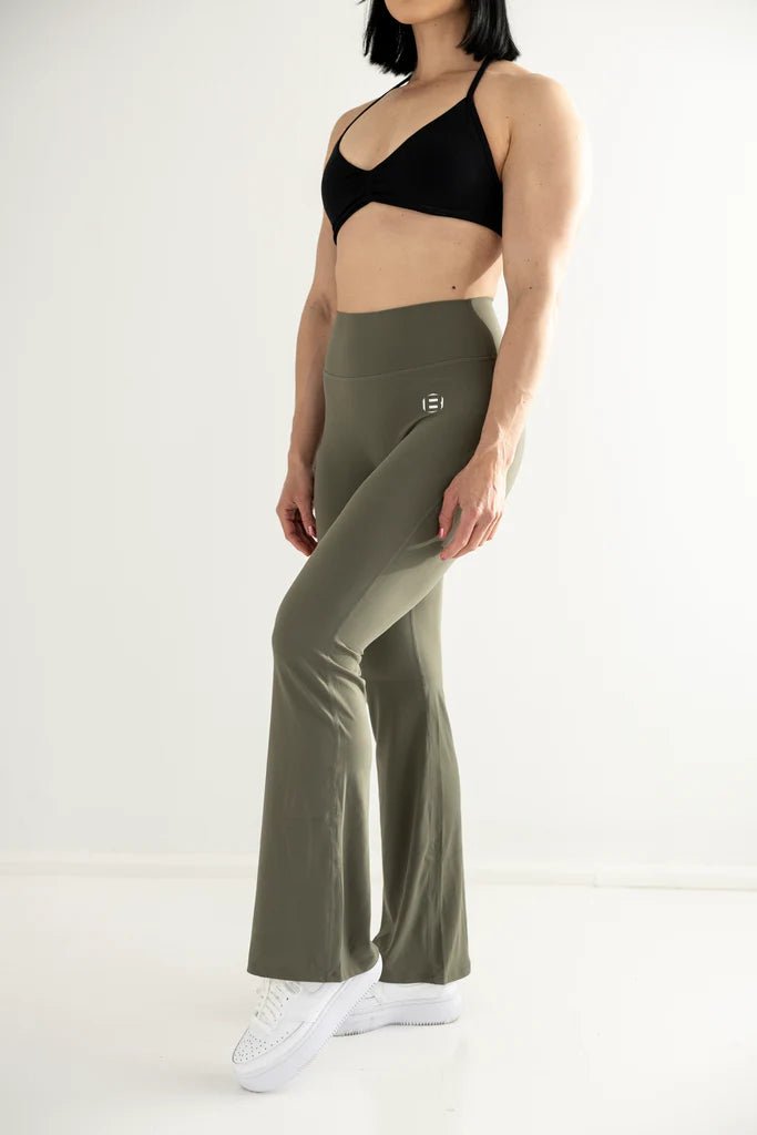 Flare Leggings Olive Green - BULKKINEN - My Milou