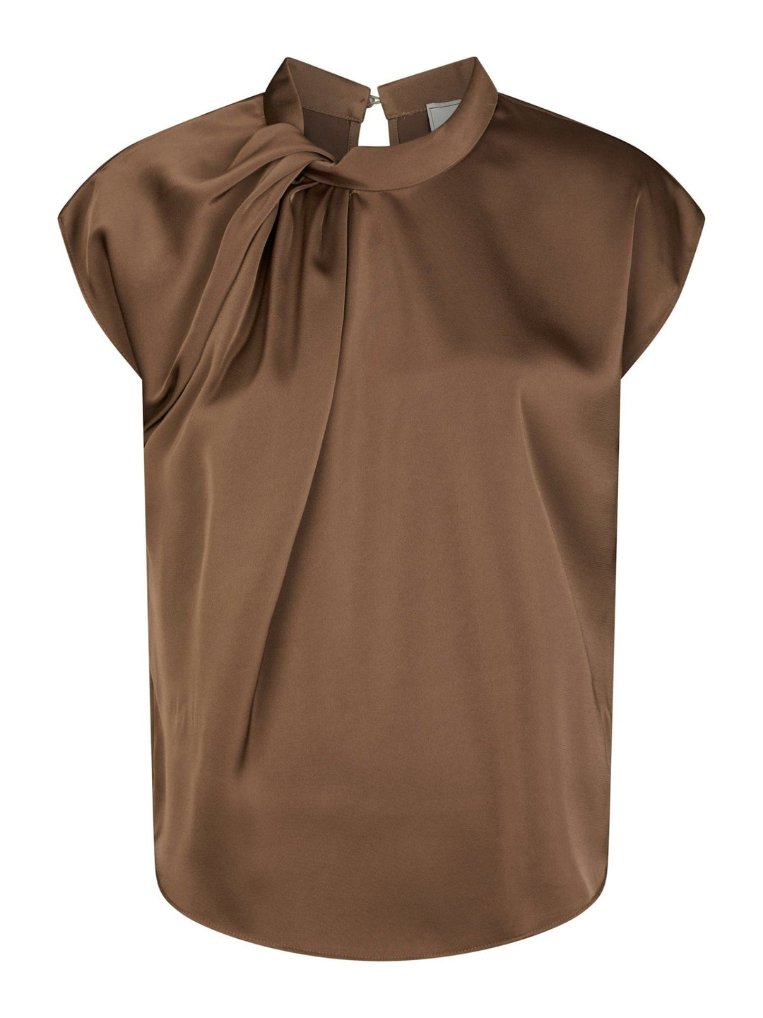 Fleur Drapy Satin Toppi Dusty Brown - Neo Noir - My Milou