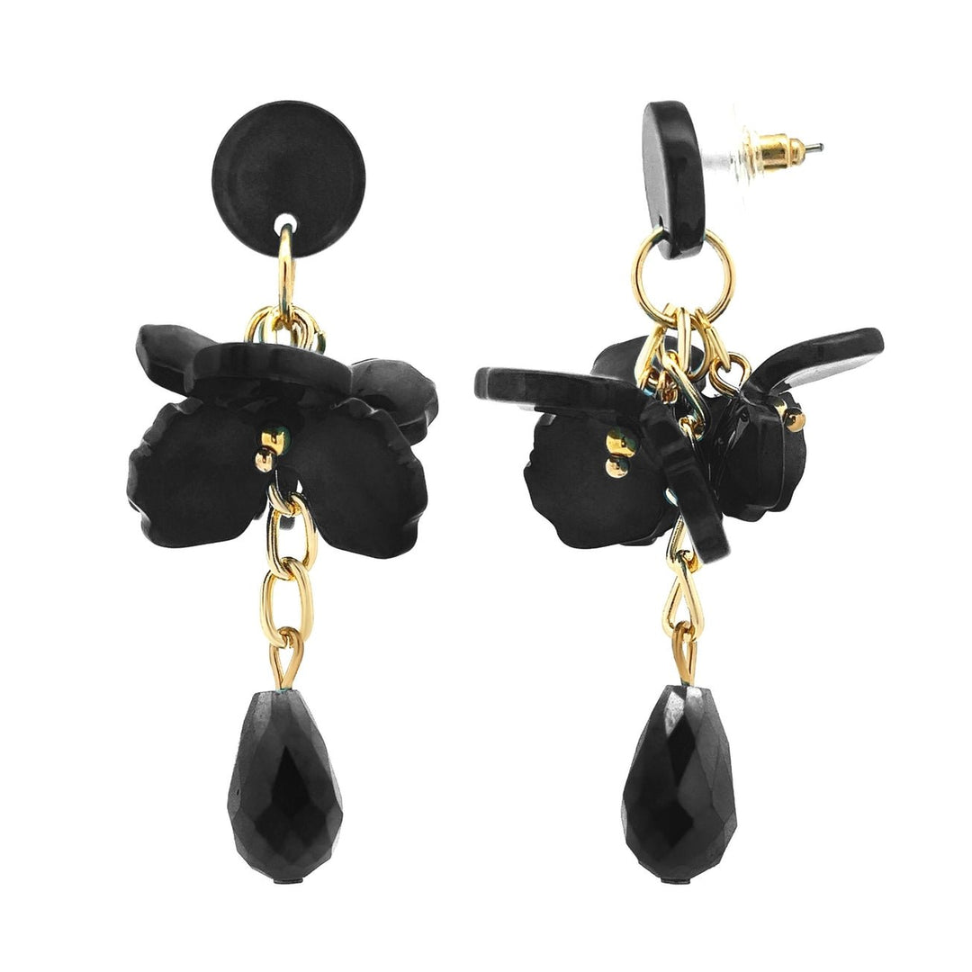 Flower Drop Korvakorut Black - My Milou - My Milou