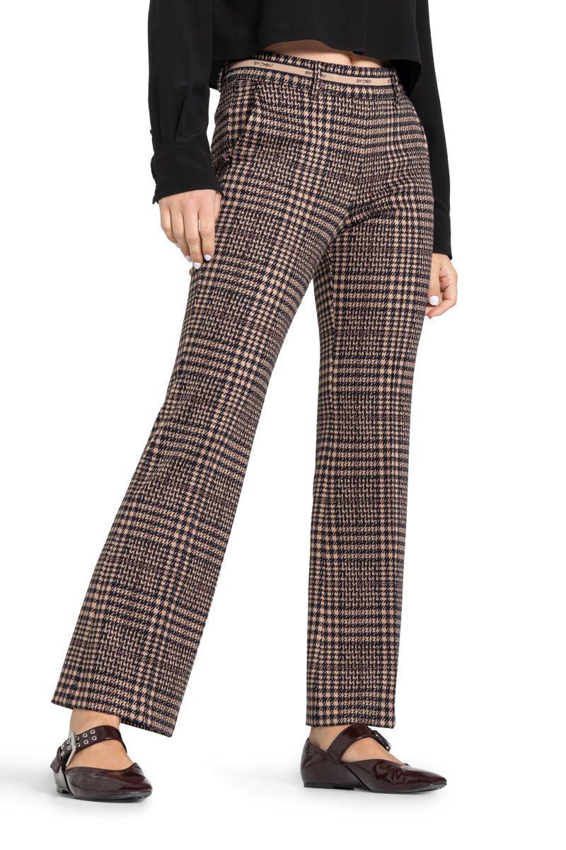 Francoise Cropped Housut Caramel/Dark Navy - Cambio - My Milou