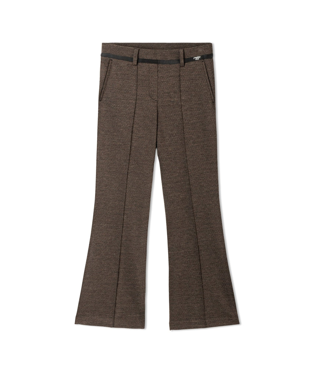 Francoise Cropped Housut Micro Tweed Espresso/Black - Cambio - My Milou