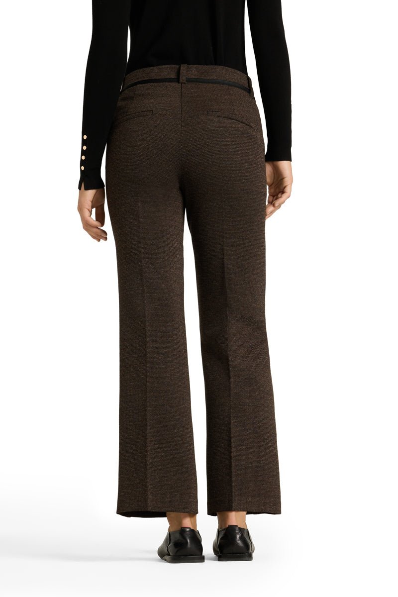 Francoise Cropped Housut Micro Tweed Espresso/Black - Cambio - My Milou